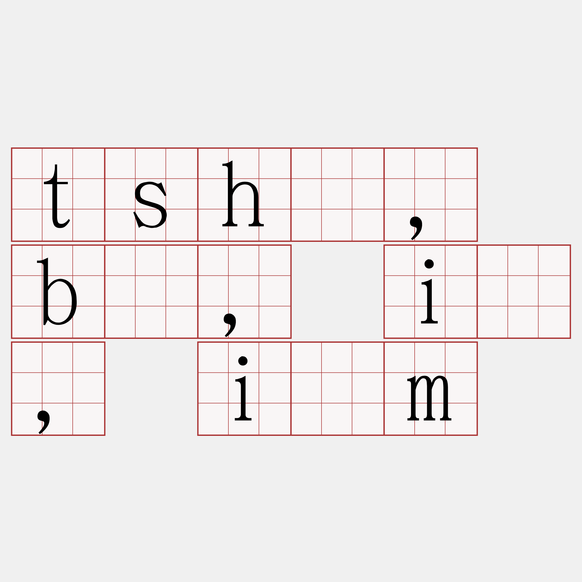 tshâ, bí, iû, iâm